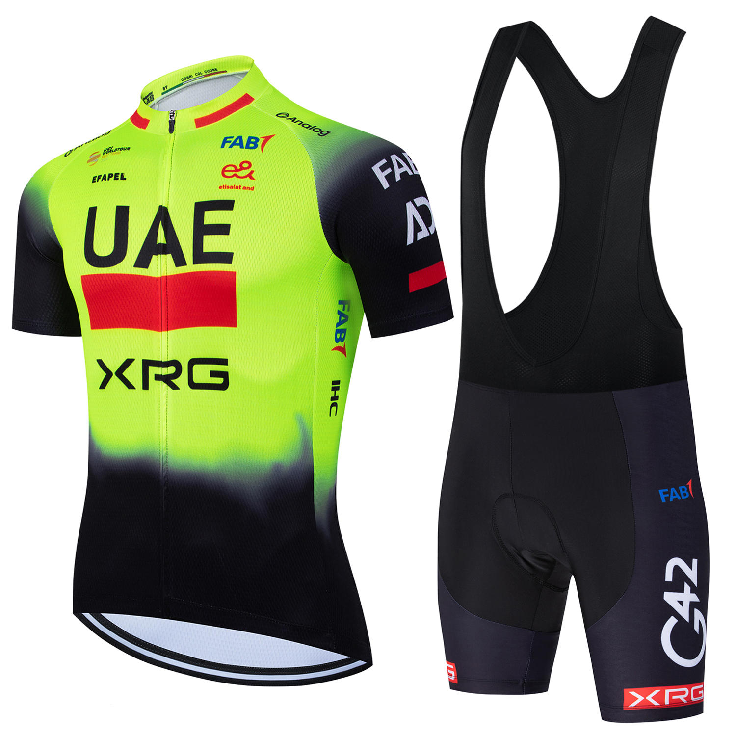 Cycling Gear Uae - Fluorescent Yellow UAE Cycling Jersey Shorts