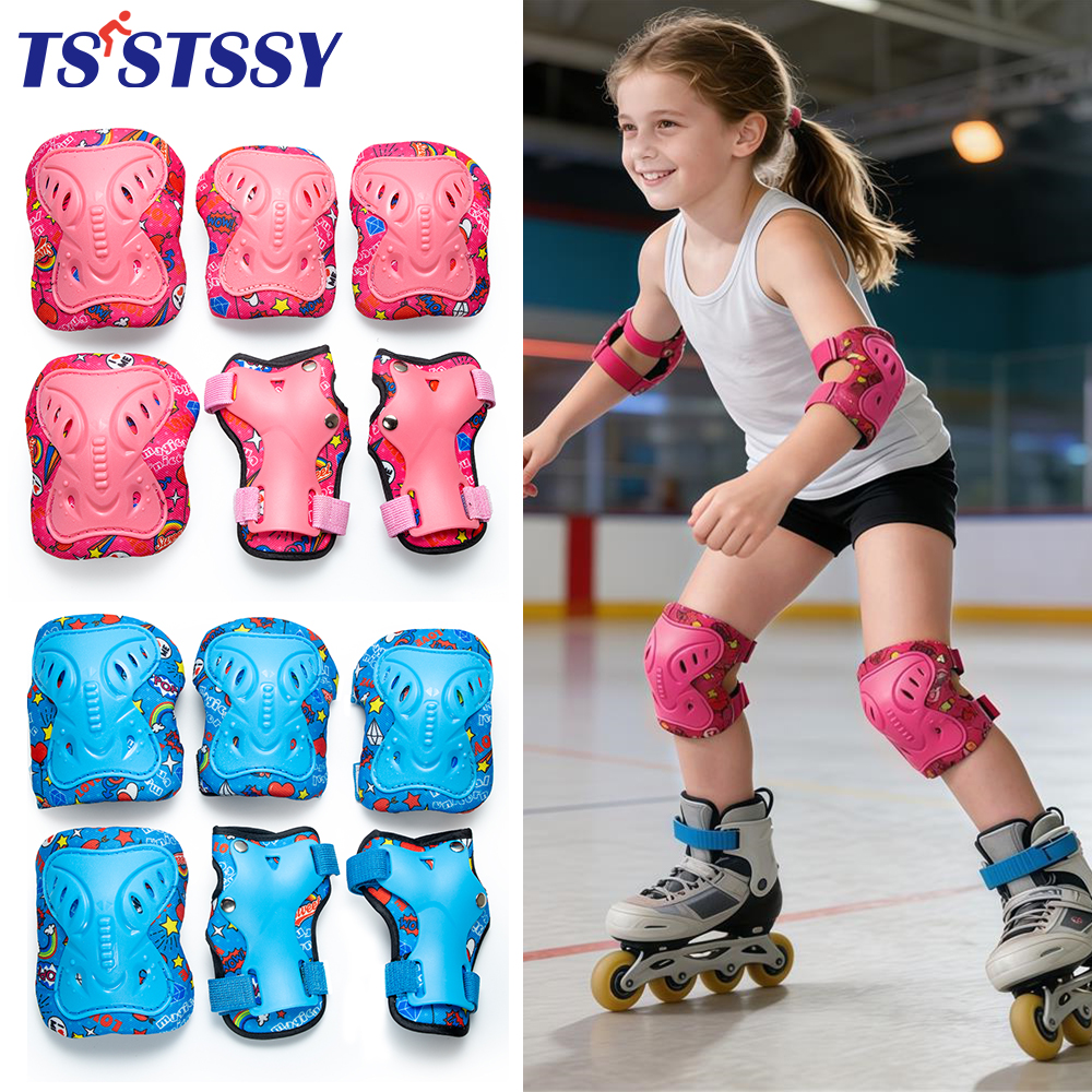 Cycling Gear Of The Year - 6Pcs/Set 3-12 Years Kids Protective Gear,
