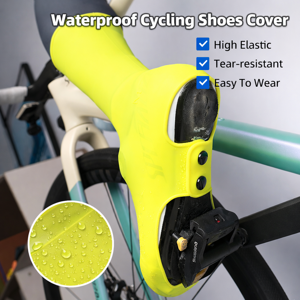 Road Bike Cleats - Waterproof Cycling Shoes Cover High Elastic