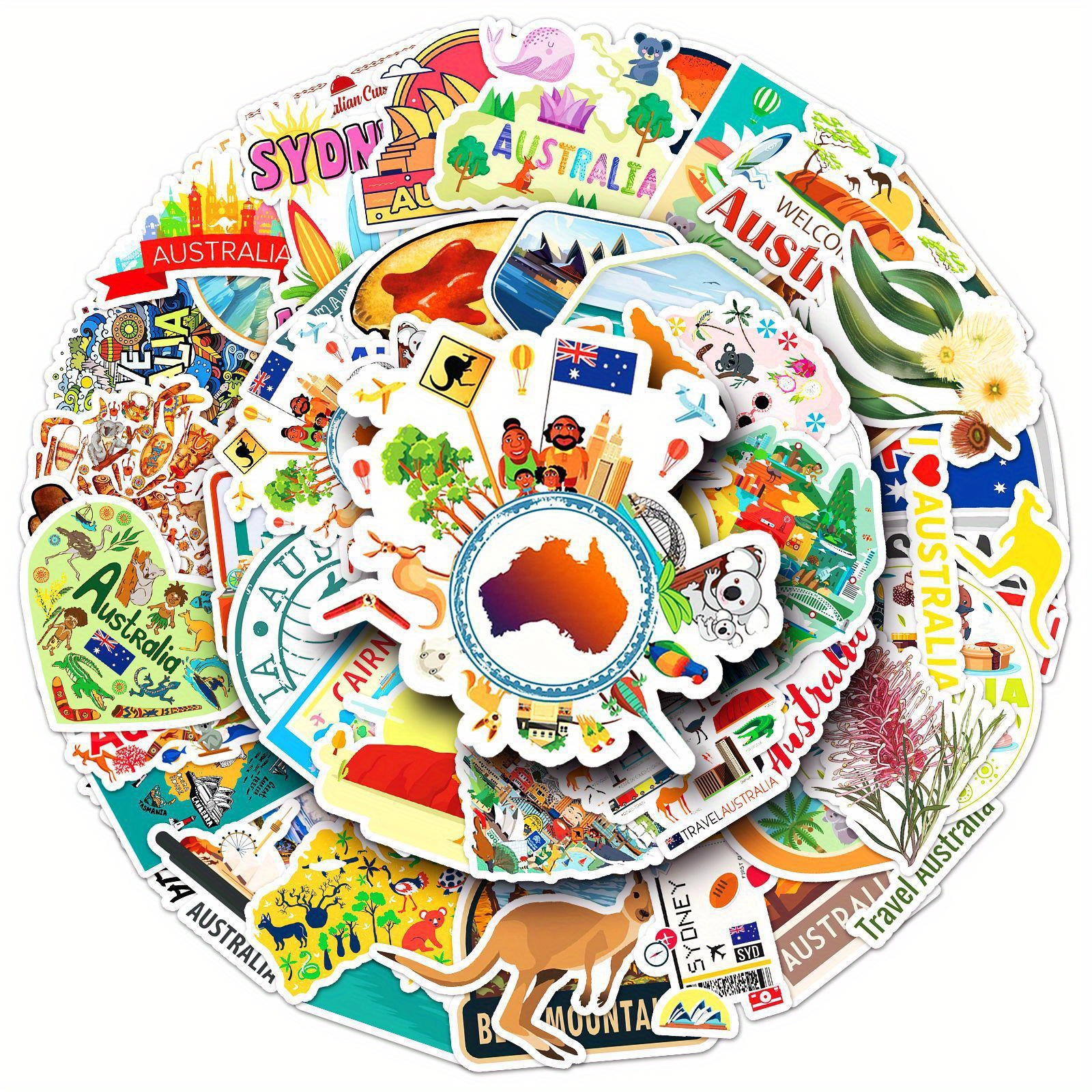 50PCS Australia Series Decals  - Cycling Gear Australia avaliação e preço