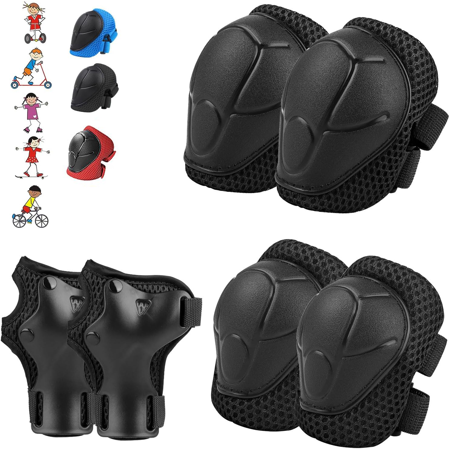 6PCS Kids Protective Gear Set  - Cycling Gear Of The Year avaliação e preço