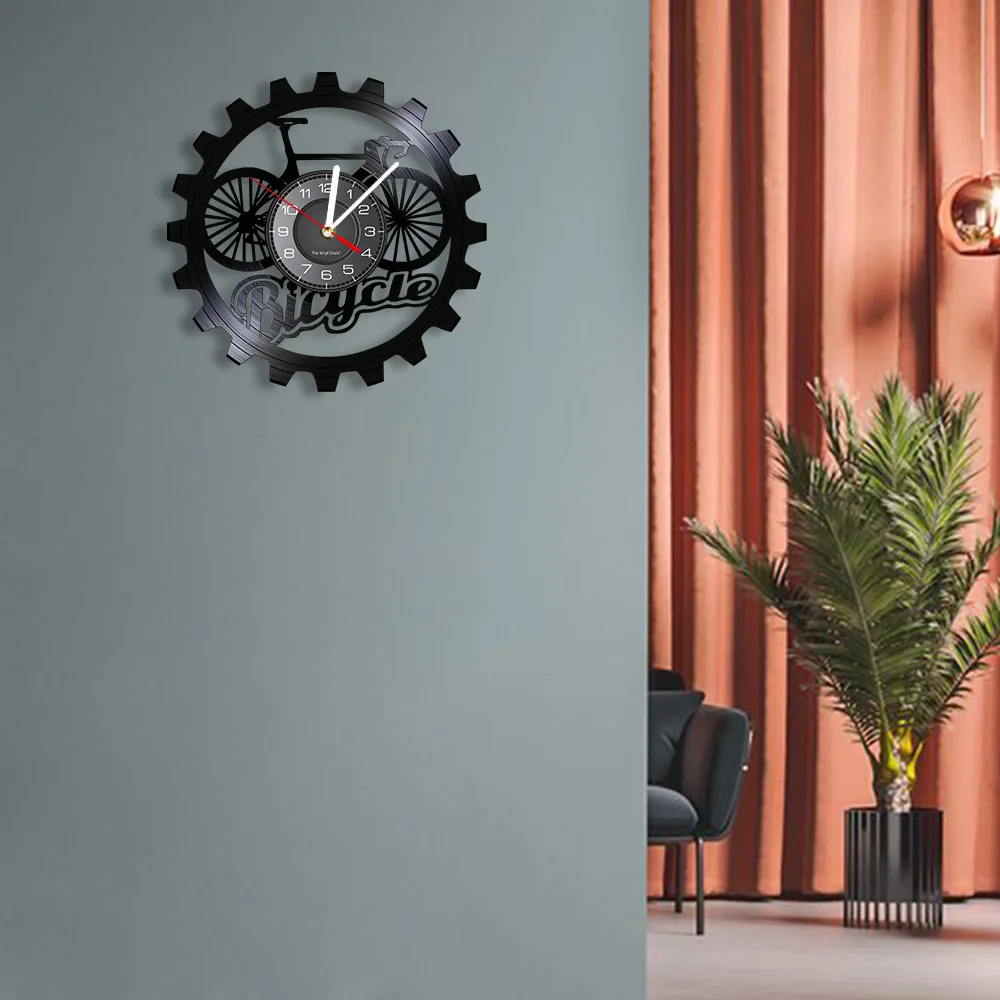 Bicycle Gear Art Black Vinyl R - Cycling Gear Shop avaliação e preço