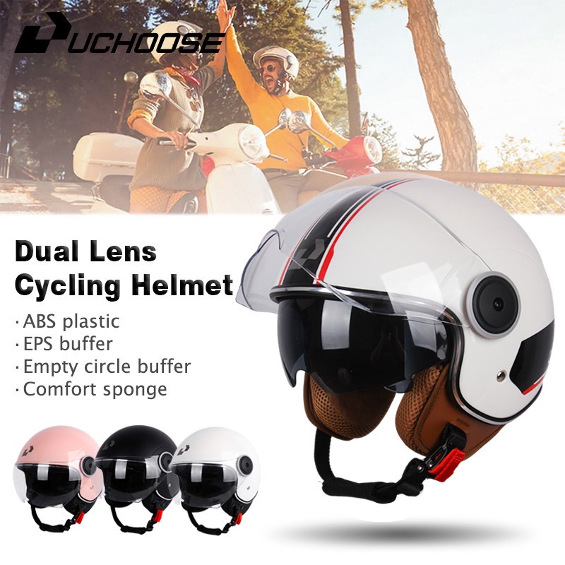 UCHOOSE 3/4 Open Face Motorcyc - Vintage Cycling Gear avaliação e preço