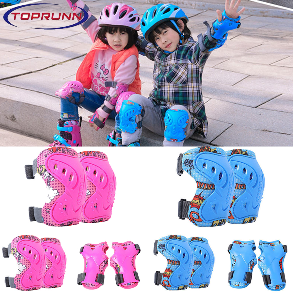 6Pcs Kids Knee Pads and Elbow  - Cycling Gear Of The Year avaliação e preço