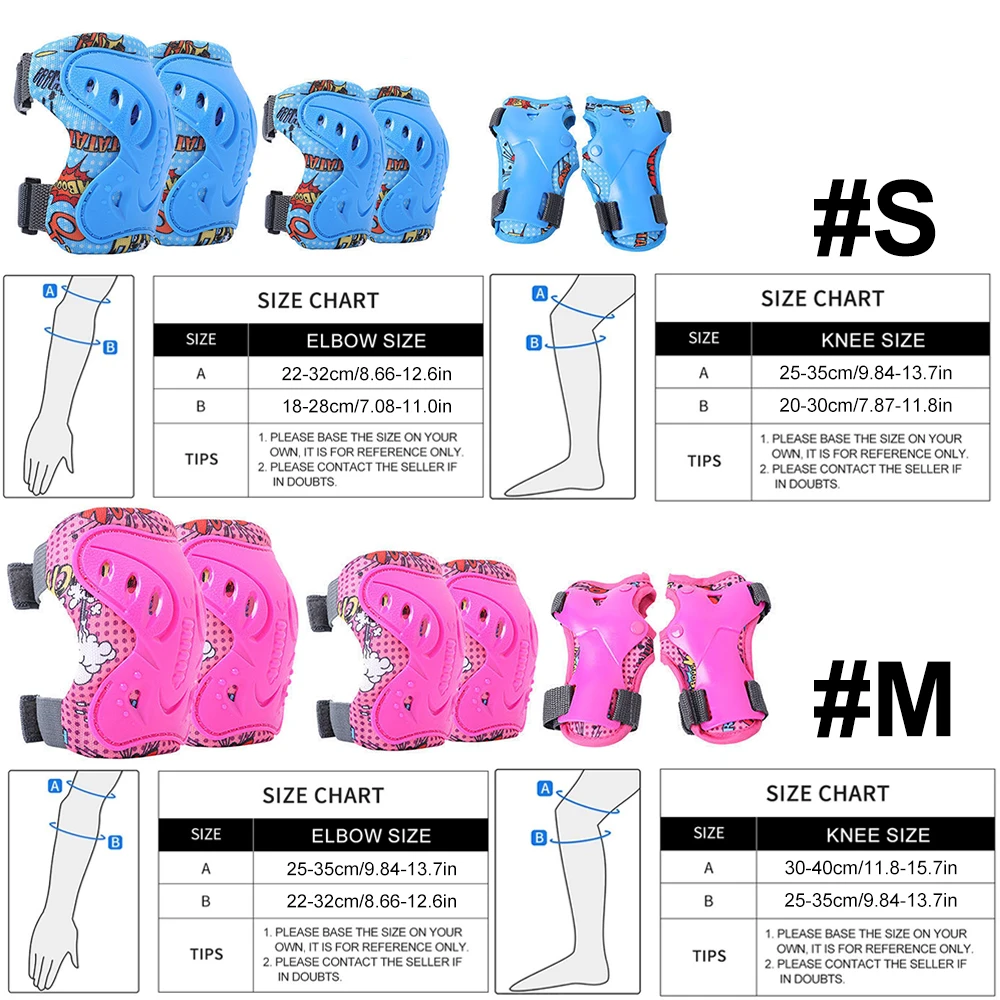 6Pcs Kids Knee Pads and Elbow  - Cycling Gear Of The Year avaliação e preço