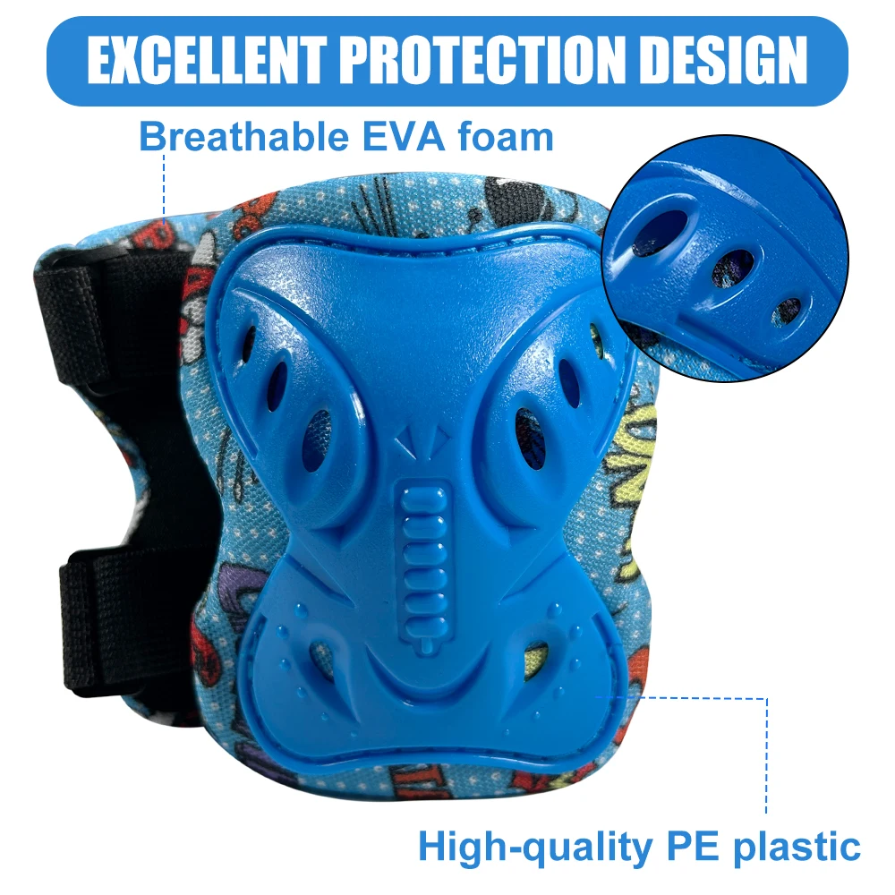 6Pcs Kids Knee Pads and Elbow  - Cycling Gear Of The Year avaliação e preço