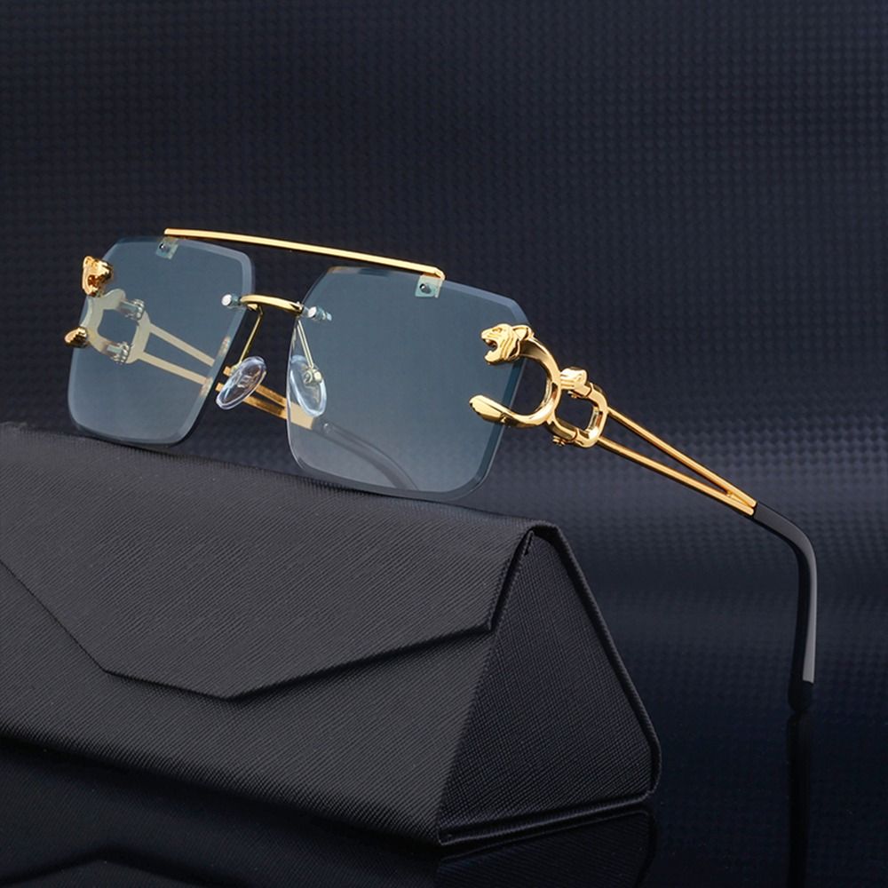 Fashion Leopard Rimless Square - Vintage Cycling Gear avaliação e preço