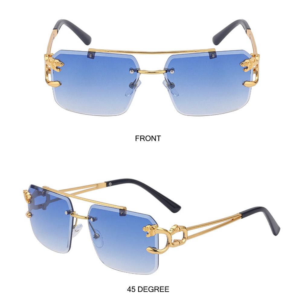 Fashion Leopard Rimless Square - Vintage Cycling Gear avaliação e preço